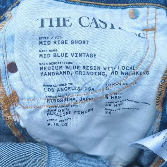 Aritzia The Castings Mid Rise Blue Denim Cut Off Shorts -Size 32 Great Condition - Picture 6 of 9